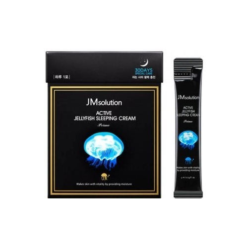 Jmsolution Маска Active Jellyfish Sleeping Cream Prime Ночная Увлажняющая с Медузой, 4 мл*30 шт
