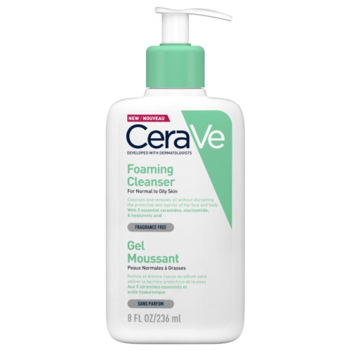 CeraVe Гель Gel Moussant Очищающий для Нормальной и Жирной Кожи Лица и Тела, 236 мл