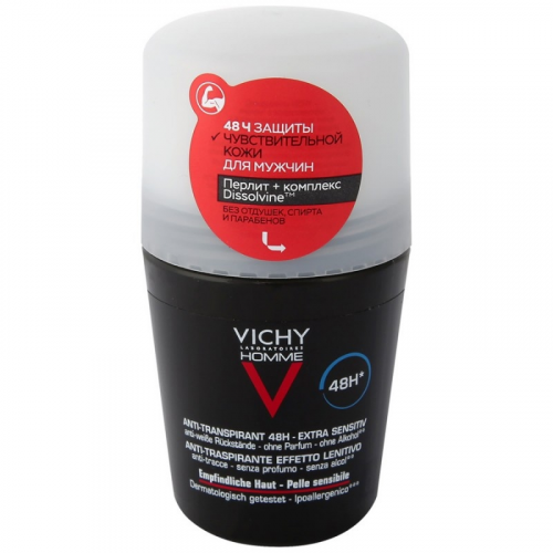 VICHY Дезодорант-Антиперспирант Homme для Чувствительной Кожи, 50 мл