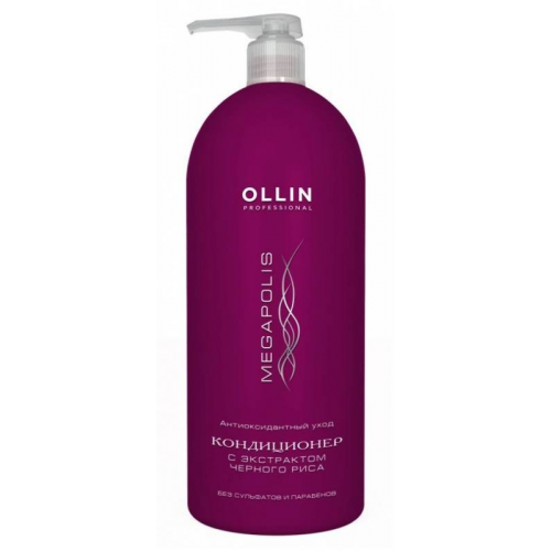 OLLIN PROFESSIONAL Кондиционер Megapolis Conditioner с Экстрактом Черного Риса, 1000 мл