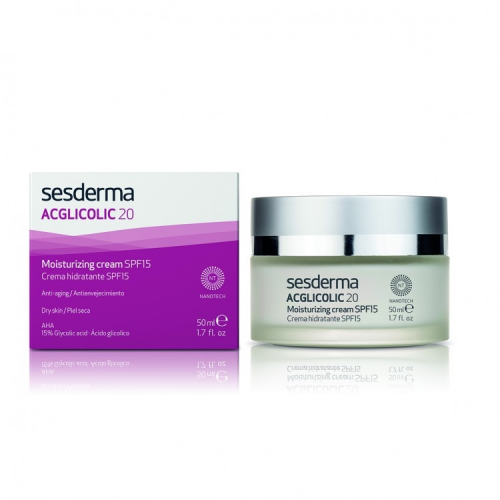 Sesderma Крем Acglicolic 20 Moisturizing Cream SPF 15 Увлажняющий, 50 мл