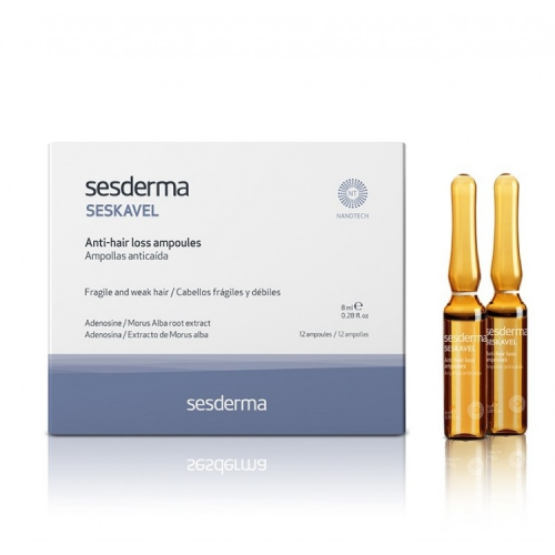 Sesderma Средство Seskavel Anti-Hair Loss Ampoules в Ампулах от Выпадения Волос, 12 шт*8 мл