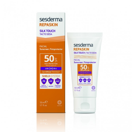 Sesderma Средство Repaskin Silk Touch Facial Sunscreen SPF 50 Солнцезащитное с Нежностью Шелка для Лица, 50 мл
