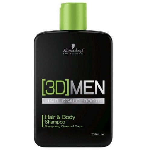 Schwarzkopf Шампунь 3D MEN для волос и тела, 250 мл