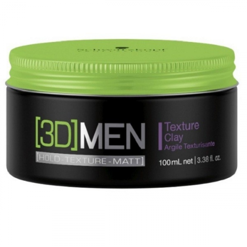 Schwarzkopf Глина 3D MEN Текстурирующая для Укладки Волос, 100 мл
