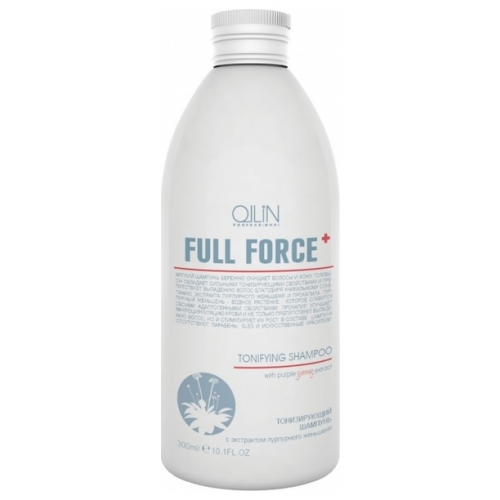 OLLIN PROFESSIONAL Шампунь Full Force Tonifying Shampoo Тонизирующий с Экстрактом Пурпурного Женьшеня, 300 мл