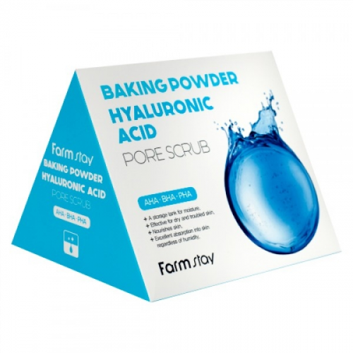 FarmStay Скраб Baking Powder Hyaluronic Acid Pore Scrub в Пирамидках для Очищения Пор с Содой и Гиалуроновой Кислотой, 7г*25 шт