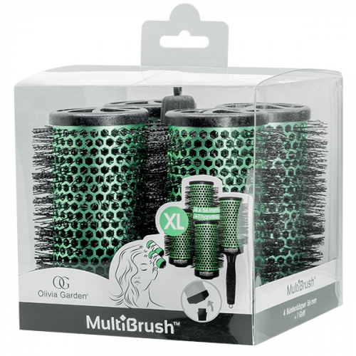 OLIVIA Garden Набор MultiBrush Брашингов для Укладки Волос 56 мм 4 шт со Съемной Ручкой в Комплекте