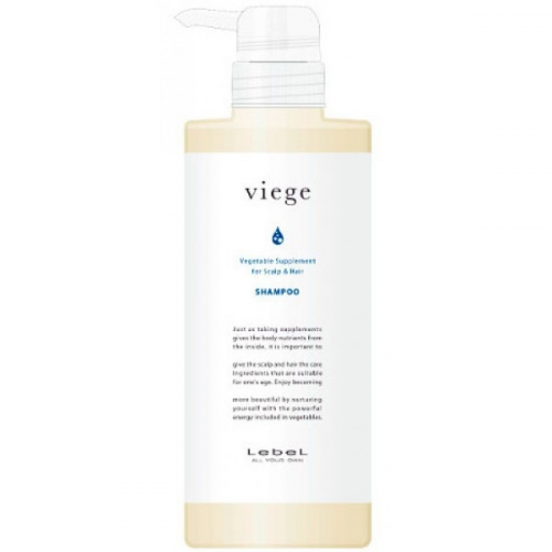 Lebel Cosmetics Шампунь Viege Shampoo Восстанавливающий для Волос и Кожи Головы, 600 мл