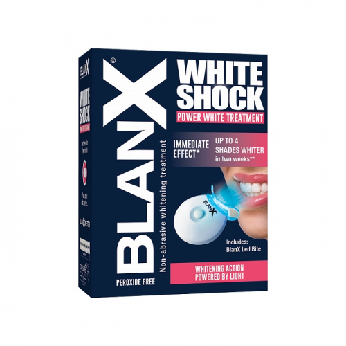 Blanx Отбеливающий уход + Световой Активатор Whith Shock Treatment+Led Bite, 50 мл