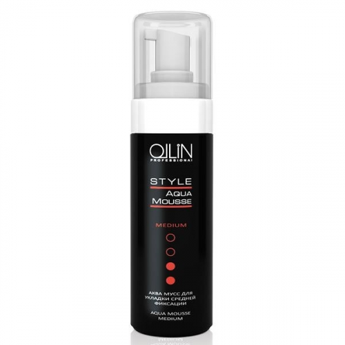 OLLIN PROFESSIONAL Мусс Aqua Mousse Medium Аква для Укладки Средней фиксации, 150 мл