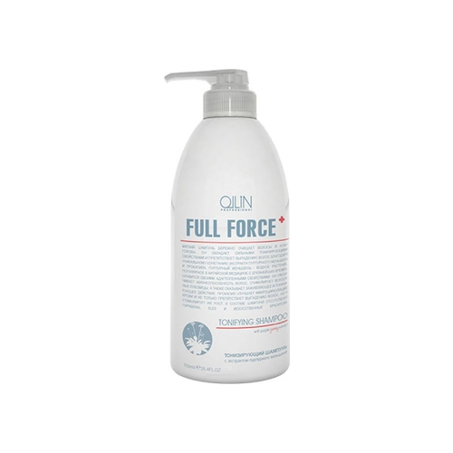 OLLIN PROFESSIONAL Шампунь Full Force Tonifying Shampoo Тонизирующий с Экстрактом Пурпурного Женьшеня, 750 мл