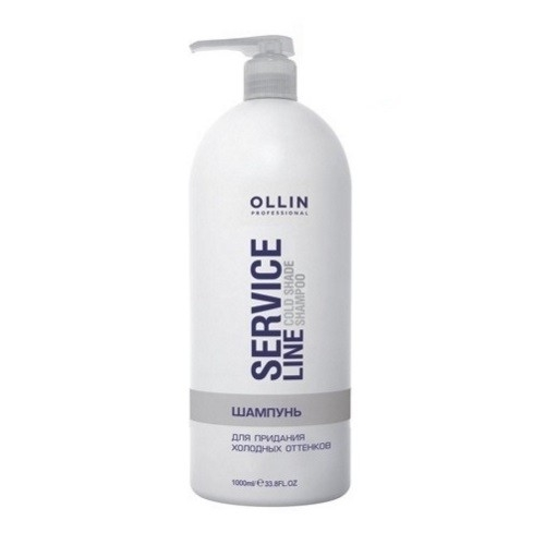 OLLIN PROFESSIONAL Шампунь Service Line Silver Shampoo для Придания Холодных Оттенков, 1000 мл