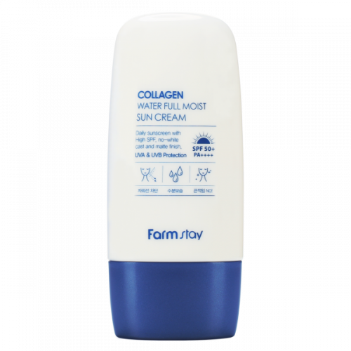 FarmStay Крем Collagen Water Full Moist Sun Cream Увлажняющий Солнцезащитный с Коллагеном SPF50+/PA++++, 45г