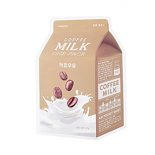 A'Pieu Маска Coffee Milk One-Pack Тканевая Йогуртовая с Экстрактом Кофе, 21г