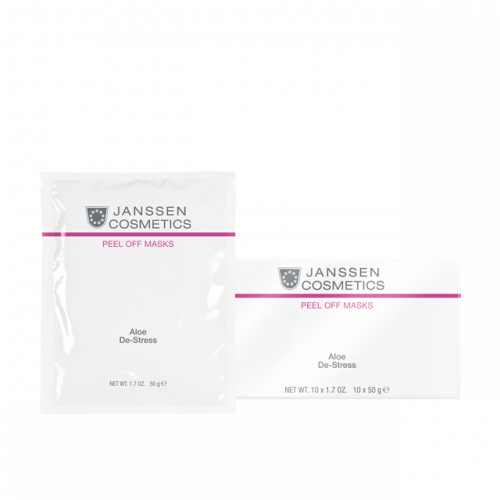 JANSSEN COSMETICS Маска Aloe De-Stress Альгинадная Anti-Age Успокаивающая с Экстрактом Алое Вера и Спирулиной 10*30гр