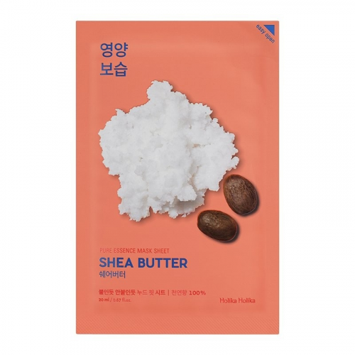 Holika Holika Маска Pure Essence Mask Sheet Shea Butter Питающая Тканевая Пьюр Эссенс с Маслом Ши, 20 мл