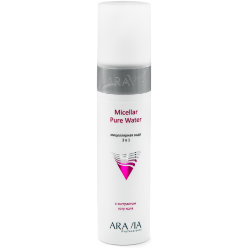 ARAVIA Вода Micellar Pure Water Мицеллярная 3 в 1 с Экстрактом Готу-Кола, 250 мл