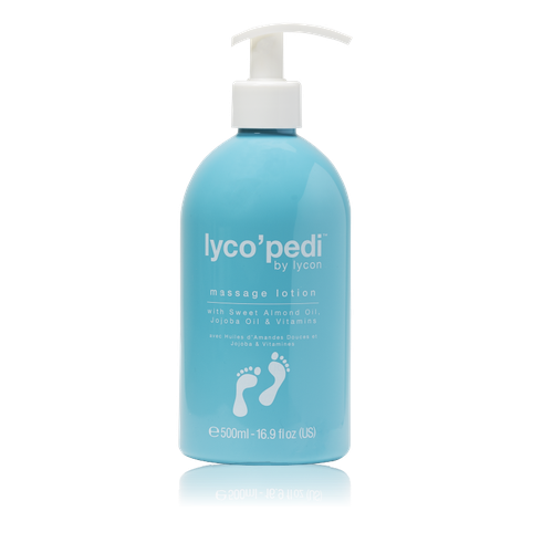 Lycon Лосьон Lyco'Pedi Massage Lotion для Массажа с Витамином Е, Коллагеном, Алоэ, Лимонным Чайным Деревом и Мятой, 500 мл