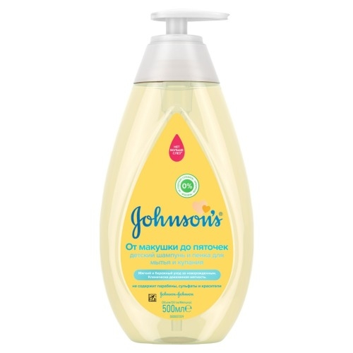Johnson`s baby Шампунь Детский и Пенка для Мытья и Купания От макушки до Пяточек, 500 мл