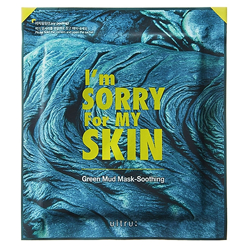 I’m Sorry For My Skin Маска Green Mud Mask-Soothing для Лица Тканевая с Зеленой Глиной, 18 мл