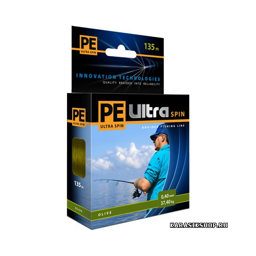 Леска плетёная PE Ultra Spin Olive 0,16mm/ 10,20кг/ 135m Л01-00301