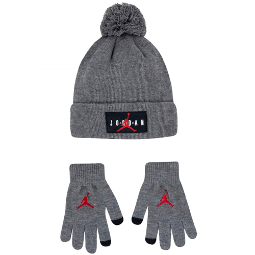 Детский комплект - шапка и перчатки Air Jordan Kids&apos; Black Jordan Logo Hat And Mittens Set