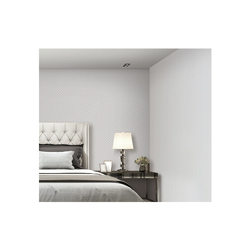 Обои Белые обои в спальную комнату с мелким геометрическим рисунком Alessandro Allori Grace, арт. RWT1803-3