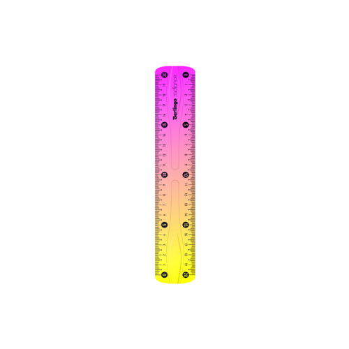 Линейка гибкая Berlingo "Radiance" 20 см, пластиковая, желтый/розовый градиент Brg-PR_10320