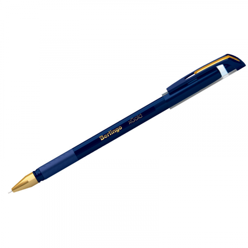 Ручка шариковая Berlingo "xGold" синяя, 0,7 мм, игольчатый стержень, грип Brg-CBp_07500