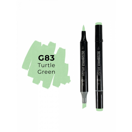 Маркер двухсторонний на спиртовой основе Sketchmarker Brush Цвет Зеленая черепаха SKM-SMB-G83