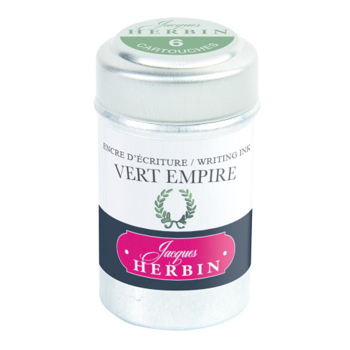 Набор картриджей для перьевой ручки Herbin, Vert empire,Темно-зеленый, 6 шт Herbin-20139T