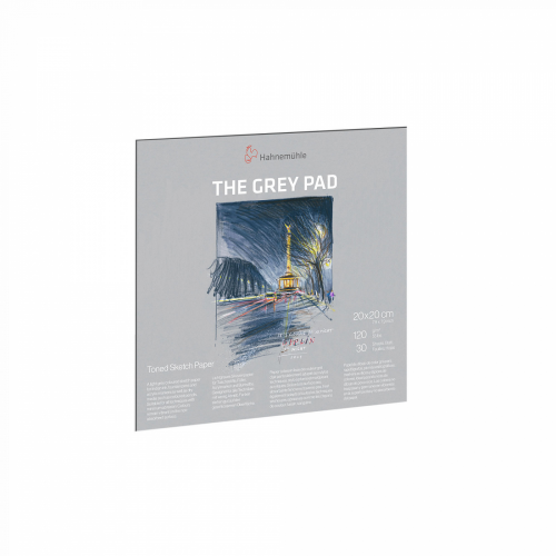 Альбом-склейка для набросков Hahnem?hle "The Grey Pad" 20x20 см 30 л 120 г, светло-серый Hahnemuhle Fineart Hah-ЗХК-10625324