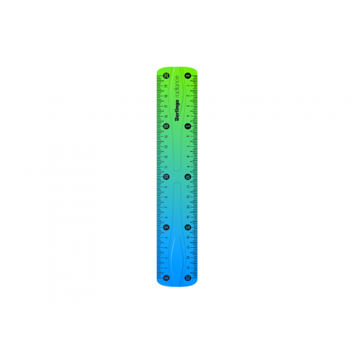 Линейка гибкая Berlingo "Radiance" 20 см, пластиковая, голубой/зеленый градиент Brg-PR_10120