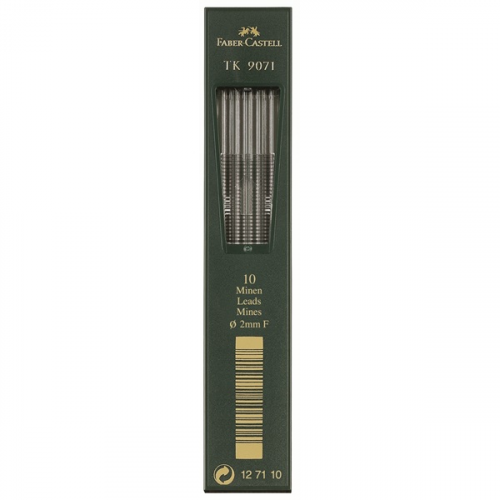 Набор грифелей для цангового карандаша "ТК9071" 10 шт 2 мм, F Faber–Сastell FC-127110