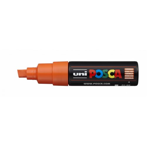 Маркер UNI "POSCA" PC-8K, до 8,0 мм, наконечник скошенный, цвет оранжевый Uni UNI-149321