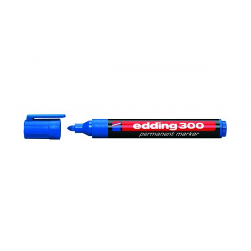 Маркер перманентный Edding "300" 1,5-3 мм с круглым наконечником, синий E-300#3