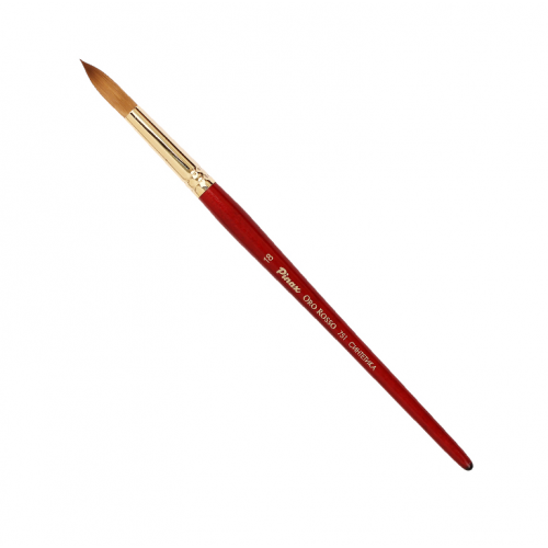 Кисть синтетика №18 круглая Pinax "Oro Rosso 751" короткая ручка P-751018