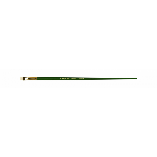 Кисть щетина №4 плоская, укороченный ворс Гамма "Пейзаж" длинная ручка ГМ-603004