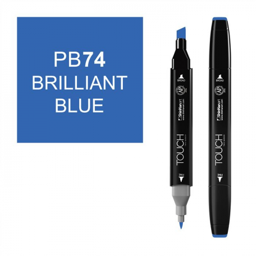 Маркер спиртовой Touch Twin цв. PB74 синий бриллиант ShinHan Art (Touch) T-PB74