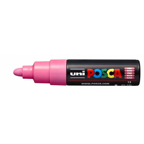 Маркер UNI "POSCA" PC-7M, 4,5-5,5 мм, наконечник пулевидный, цвет розовый Uni UNI-149449