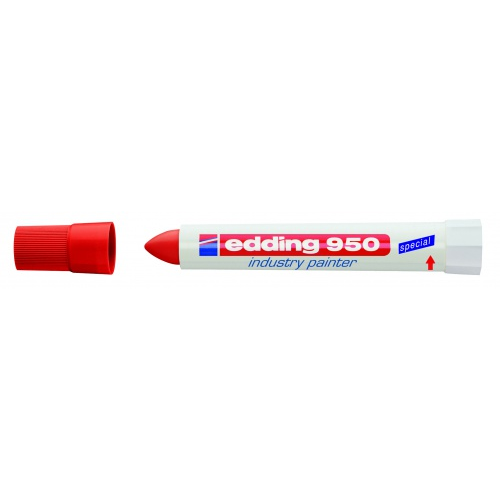 Маркер для промышленной графики Edding "950" 10 мм с круглым наконечником, красный E-950-002