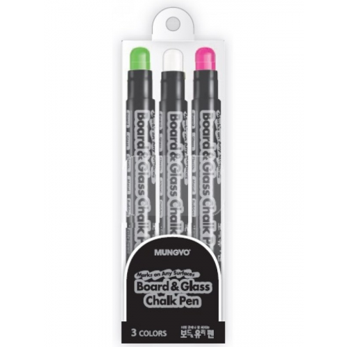 Набор маркеров меловых для досок и стекла Mungyo 3 цвета в пластиковой упаковке MNG-MGMBG3P