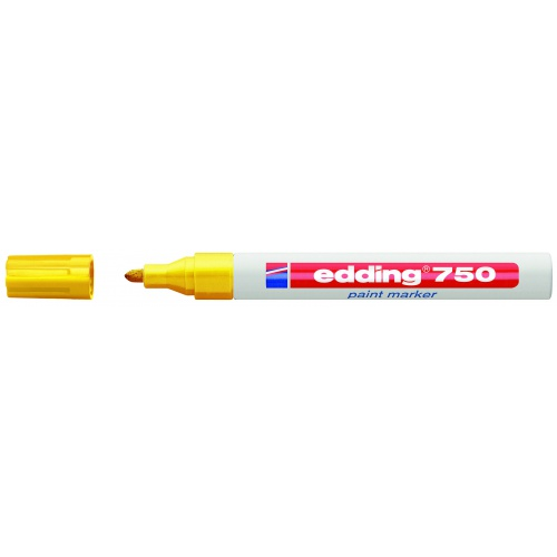 Маркер декоративный лаковый Edding "750" 2-4 мм с круглым наконечником, желтый E-750-5