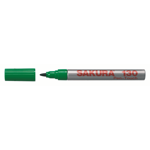 Маркер перманентный для гладких поверхностей Sakura "130" 1,2 мм Зеленый Sakura-SAKURA 130#29