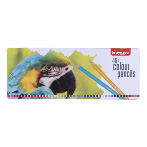 Набор карандашей цветных Bruynzeel "Попугай" 45 цв в металлической коробке BS-60312903