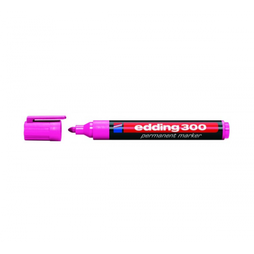 Маркер перманентный Edding "300" 1,5-3 мм с круглым наконечником, розовый E-300#9