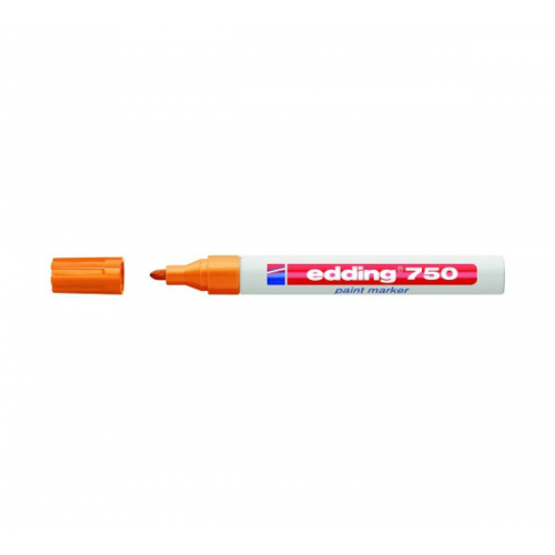 Маркер декоративный лаковый Edding "750" 2-4 мм с круглым наконечником, оранжевый E-750-6