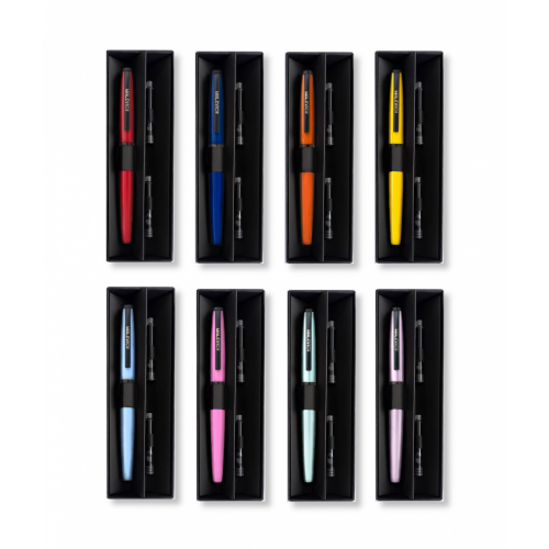 Набор Ручка перьевая Малевичъ с конвертером, перо EF 0,4 мм, + 2 картриджа (индиго, черный), цвет: к МЛ-196414
