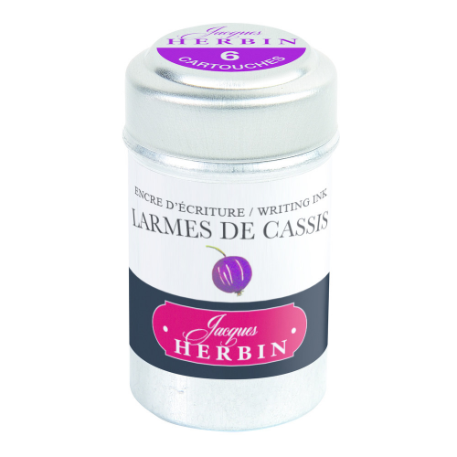 Набор картриджей для перьевой ручки Herbin, Larmes de cassis, Пурпурный, 6 шт Herbin-20178T